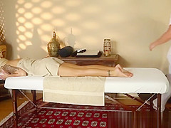 Bigtits milf banged on the massage table