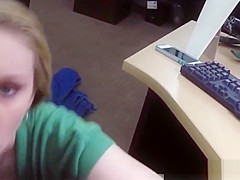 Bigtitted pawnshop amateur bent over desk