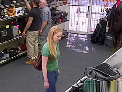 Bigtitted pawnshop amateur bent over desk