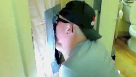Black Cock Enjoys Gloryhole Blowjob
