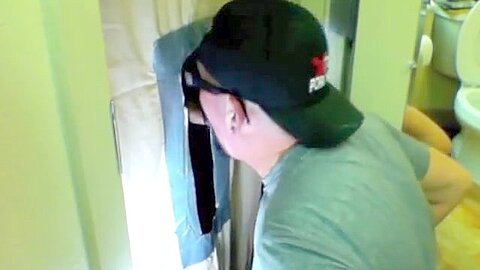 Black Cock Enjoys Gloryhole Blowjob