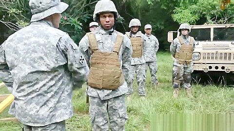 Black military dude fucked hard by white soldier