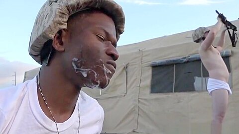 Black military rookie assfucked on base