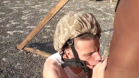 Black military rookie assfucked on base