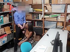 Black teen 18+ Caught Stealing and Gets Fucked