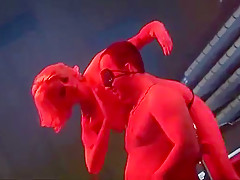 Blonde hot stripper live stage show