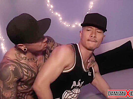Bottom Rimmed And Barebacked By With Caged Jock And Damian Dragon