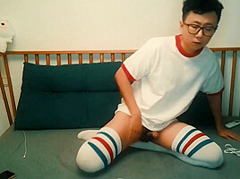 Boys In White Socks Show Themselves To The Camera