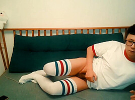 Boys In White Socks Show Themselves To The Camera