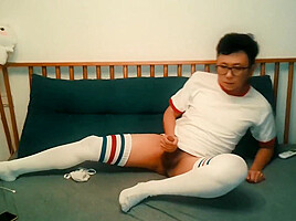 Boys In White Socks Show Themselves To The Camera
