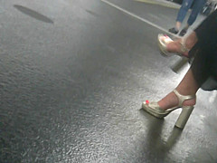 Brunette, Hot Feet In High Heels