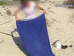 Brunette Naked At Beach
