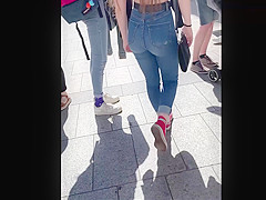 Bubble Butt amazing ass Tight Jeans
