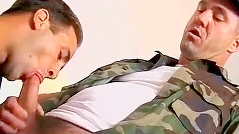 Buff army men hot cock sucking and hard ass fucking