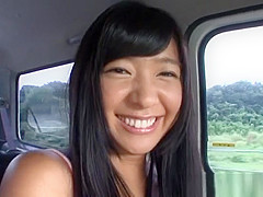 Busty Asian babe Nana Ogura in amazing car sex