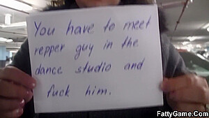 Busty Plumper Seduces Skinny Dancer For Doggystyle