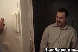 Busty Trans Chick Dominates Her Man Before Sucking Him