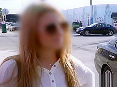Busty amateur flashing on the streets