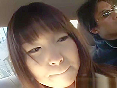 Busty asian having fun in a car part6