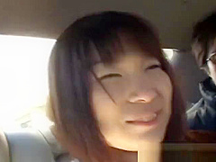 Busty asian having fun in a car part6
