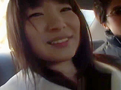 Busty asian having fun in a car part6