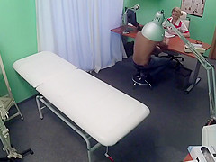 Busty blonde nurse licked and banged