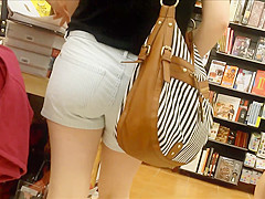 CANDID teen 18+ ASS IN SHORTS 9