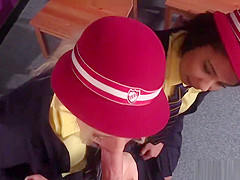 CFNM schoolgirls 18+ blowing teachers dick