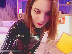 Camsession Young Woman Ballgag An Latex