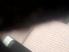 Candid feet in train - wearing shoes at end