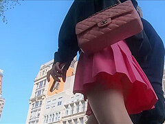 Candid street upskirt