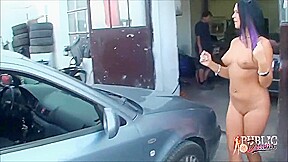 Car Service With Amateur Brunette Slut
