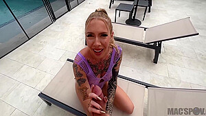 Cassidy Luxe, J Mac And Big Dicks In Hot Tattoo Babe Gets Fucked Outside By Big Dick