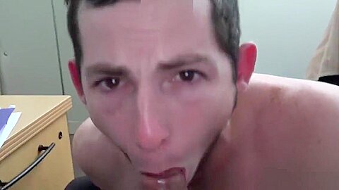 Casting straighty penetrated raw in office