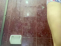 Caught In The Bathroom Pissing