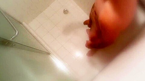 Caught Jerking Massive Thick Cock In Shower