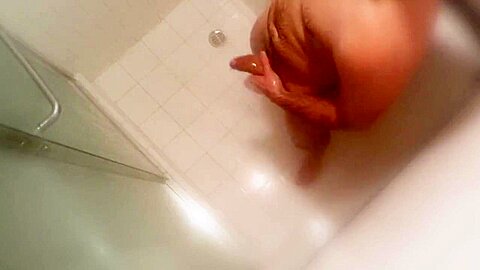 Caught Jerking Massive Thick Cock In Shower