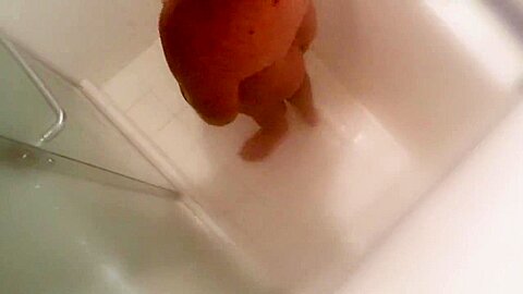 Caught Jerking Massive Thick Cock In Shower