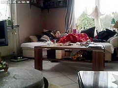 Caught my wife Masturbating under blanked with her nev Dildo  Caught her on my   She has no idea