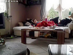 Caught my wife Masturbating under blanked with her nev Dildo  Caught her on my   She has no idea