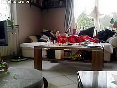 Caught my wife Masturbating under blanked with her nev Dildo  Caught her on my   She has no idea