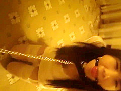 Chinese Girl First Try Buttplug
