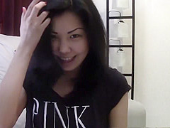 Chinese amateur Miranda strips and masturbates