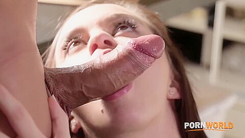 Cock Hungry Teen 18+ Lea Guerlin Takes A Facial After Fucking New Neighbour