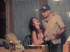 Cocksucking teen 18+ babe screwed by an intruder