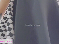 College student 18+ Fishnet Upskirt Pov
