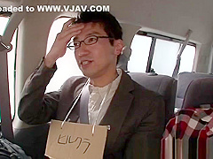 Cosplay nippon babe fucking lucky dude in car