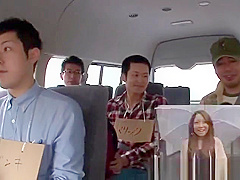 Cosplay nippon babe fucking lucky dude in car