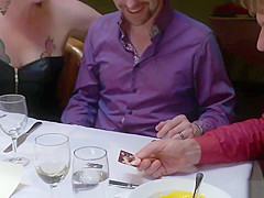 Covered in food slave public banged