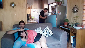 Cuckolding My Husband In The Kitchen While I Fuck His Best Friend -kellyhotstepmom